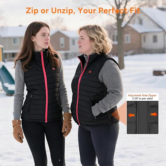 Unisex Heated Gilet, Lightweight Heated Vest for Women Men