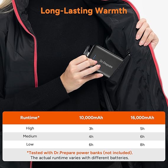 Unisex Heated Gilet, Lightweight Heated Vest for Women Men